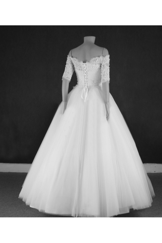 Ball Gown Off the Shoulder Half Sleeves Lace Bridal Gown Wedding Dress WD010773 Ball Gown Off the Shoulder Half Sleeves Lace Bridal Gown Wedding Dress WD010773