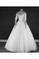 Ball Gown Off the Shoulder Half Sleeves Lace Bridal Gown Wedding Dress WD010773