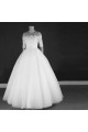 Ball Gown Off the Shoulder Half Sleeves Lace Bridal Gown Wedding Dress WD010773