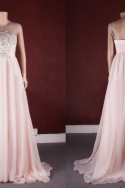 A-line Beaded Bridal Gown Wedding Dress WD010775