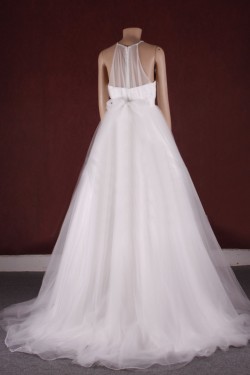 A-line Beaded Bridal Gown Wedding Dress WD010776