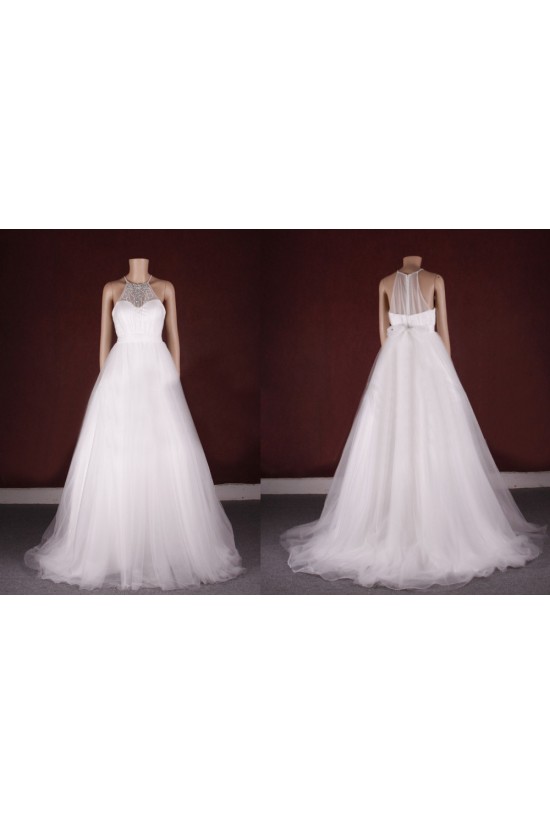 A-line Beaded Bridal Gown Wedding Dress WD010776 A-line Beaded Bridal Gown Wedding Dress WD010776