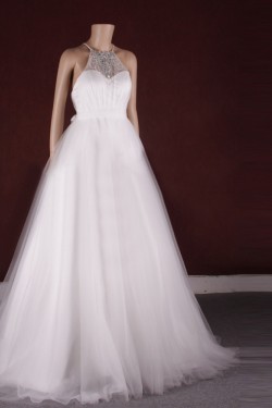 A-line Beaded Bridal Gown Wedding Dress WD010776