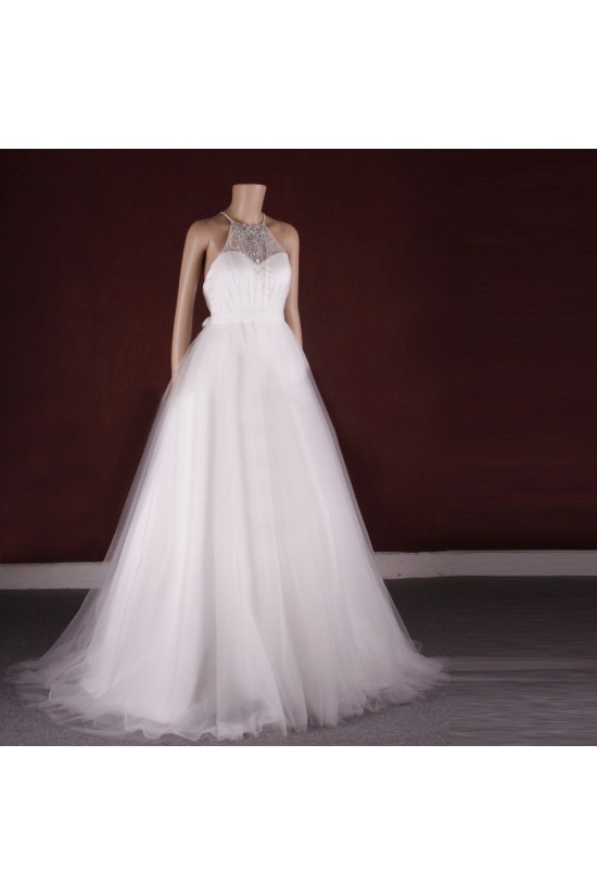 A-line Beaded Bridal Gown Wedding Dress WD010776