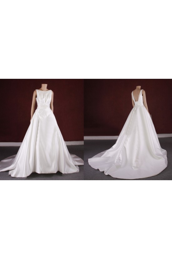 A-line Beaded Bridal Gown Wedding Dress WD010777