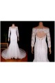 Trumpet/Mermaid Off the Shoulder 3/4 Sleeves Beaded Bridal Gown Wedding Dress WD010778 Trumpet/Mermaid Off the Shoulder 3/4 Sleeves Beaded Bridal Gown Wedding Dress WD010778