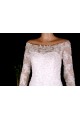 Trumpet/Mermaid Off the Shoulder 3/4 Sleeves Beaded Bridal Gown Wedding Dress WD010778