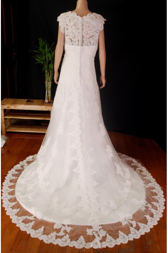 A-line V-neck Beaded Lace Bridal Gown Wedding Dress WD010779 A-line V-neck Beaded Lace Bridal Gown Wedding Dress WD010779
