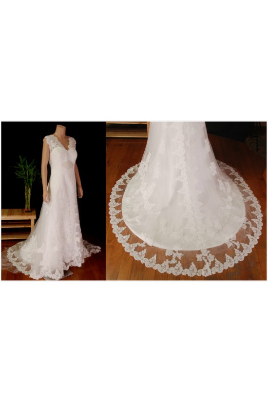 A-line V-neck Beaded Lace Bridal Gown Wedding Dress WD010779 A-line V-neck Beaded Lace Bridal Gown Wedding Dress WD010779