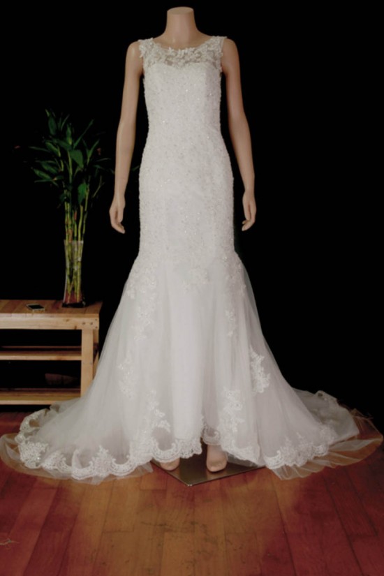 Trumpet/Mermaid Beaded Lace Bridal Gown Wedding Dress WD010780 Trumpet/Mermaid Beaded Lace Bridal Gown Wedding Dress WD010780