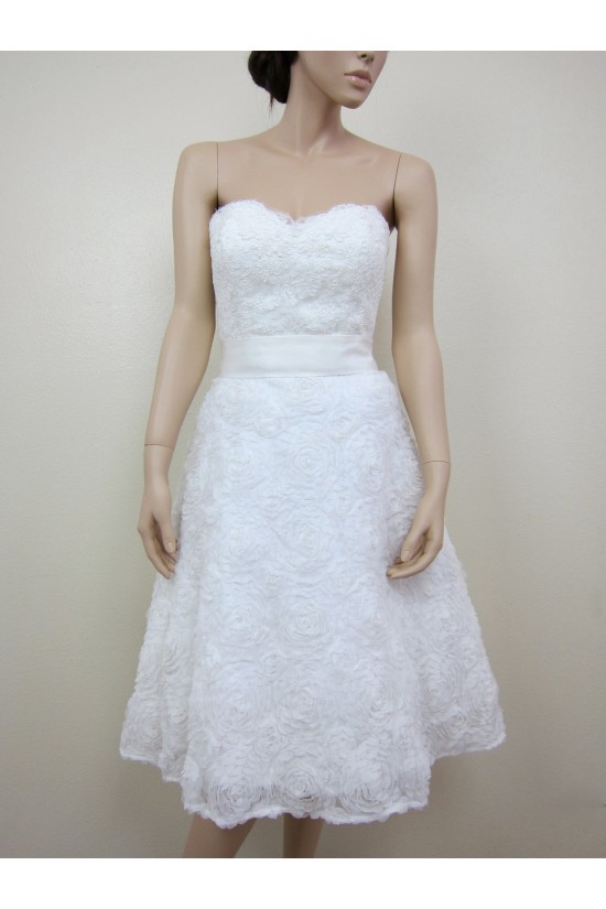 A-line Sweetheart Short Bridal Gown Wedding Dress WD010786