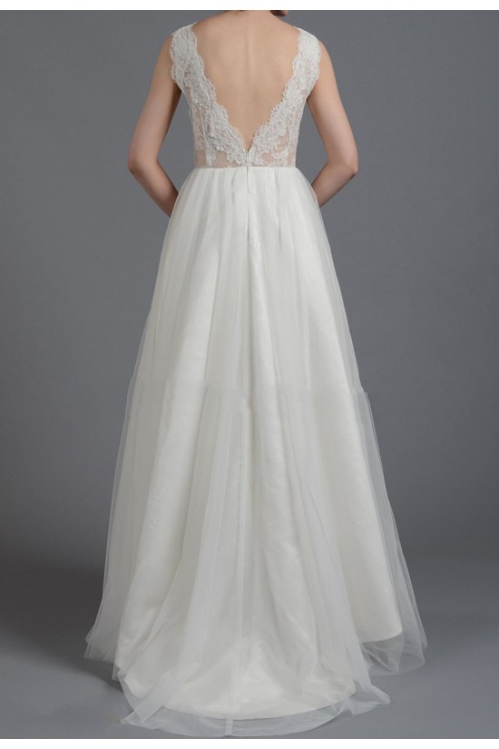 A-line Lace Bridal Gown Wedding Dress WD010787