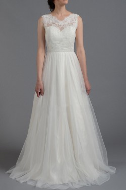 A-line Lace Bridal Gown Wedding Dress WD010787