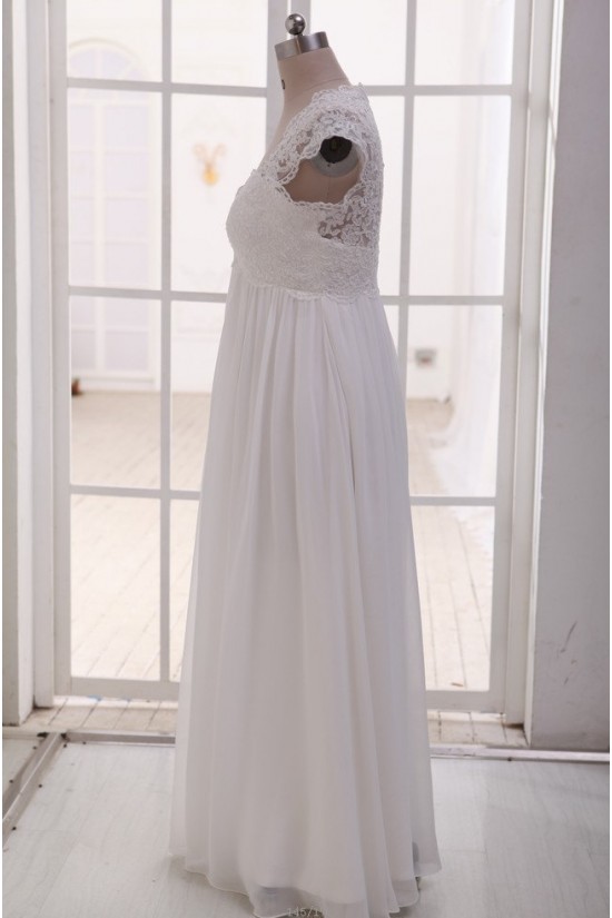 Empire Lace and Chiffon Maternity Bridal Gown Wedding Dress WD010789 Empire Lace and Chiffon Maternity Bridal Gown Wedding Dress WD010789