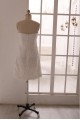 Sheath Sweetheart Beaded Appliques Short Bridal Gown Wedding Dress WD010793