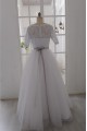 Ball Gown Half Sleeves Lace Bridal Gown Wedding Dress WD010794