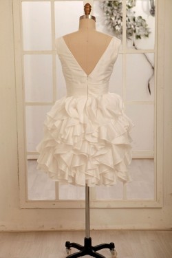 Ball Gown V-neck Short Bridal Gown Wedding Dress WD010800