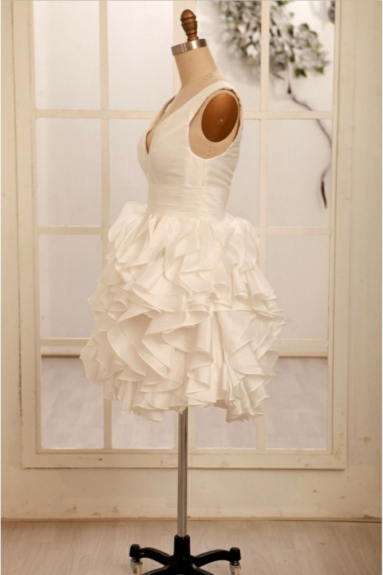 Ball Gown V-neck Short Bridal Gown Wedding Dress WD010800