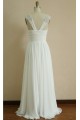 A-line Straps Beaded Chiffon Bridal Wedding Dresses WD010803