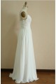 A-line Straps Beaded Chiffon Bridal Wedding Dresses WD010803