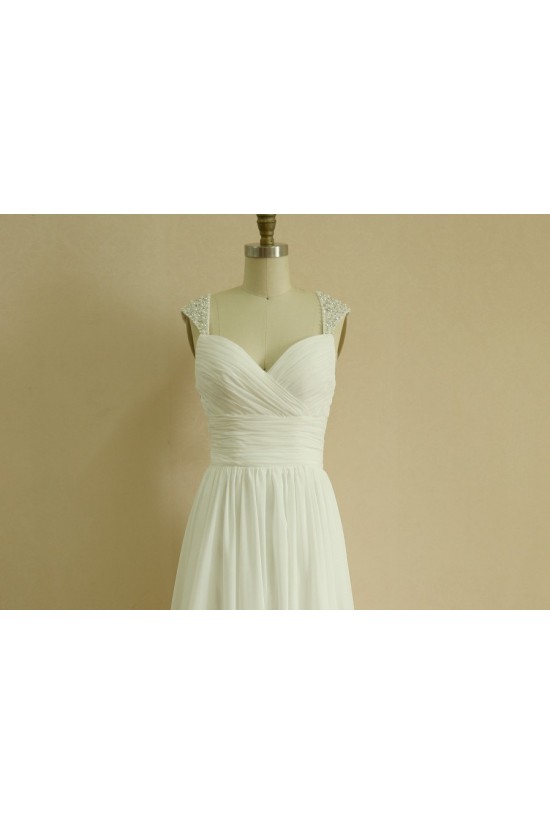 A-line Straps Beaded Chiffon Bridal Wedding Dresses WD010803 A-line Straps Beaded Chiffon Bridal Wedding Dresses WD010803