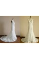 Trumpet/Mermaid V-neck Lace Bridal Wedding Dresses WD010804