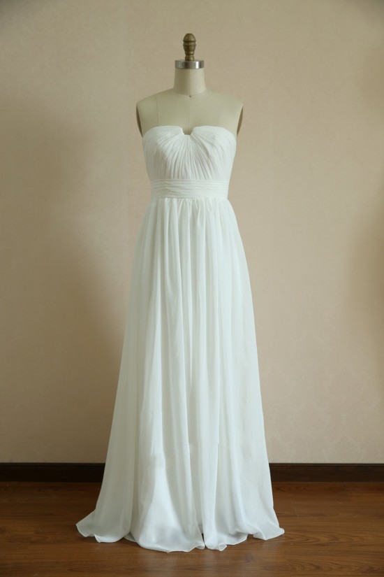 A-line Chiffon Bridal Wedding Dresses WD010805