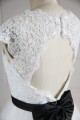 A-line Short Lace BowKnot Bridal Wedding Dresses WD010806