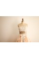 A-line Strapless Lace and Tulle Short Bridal Wedding Dresses WD010808