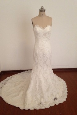 Trumpet/Mermaid Sweetheart Lace Bridal Wedding Dresses WD010811