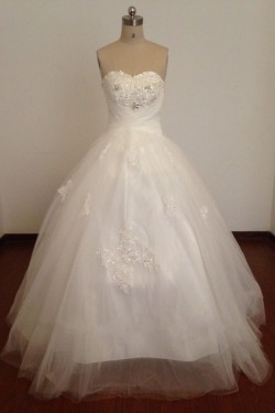 Ball Gown Sweetheart Beaded Appliques Bridal Wedding Dresses WD010812