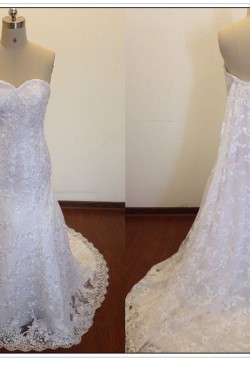 Trumpet/Mermaid Sweetheart Lace Bridal Wedding Dresses WD010828