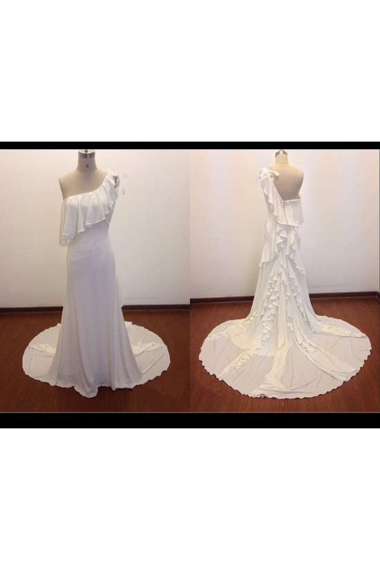 Elegant One Shoulder Bridal Wedding Dresses WD010829