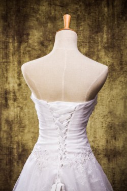 A-line Straples Short Lace Bridal Wedding Dresses WD010832