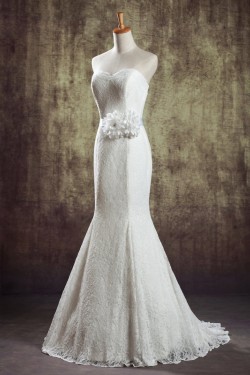 Trumpet/Mermaid Sweetheart Lace Bridal Wedding Dresses WD010833