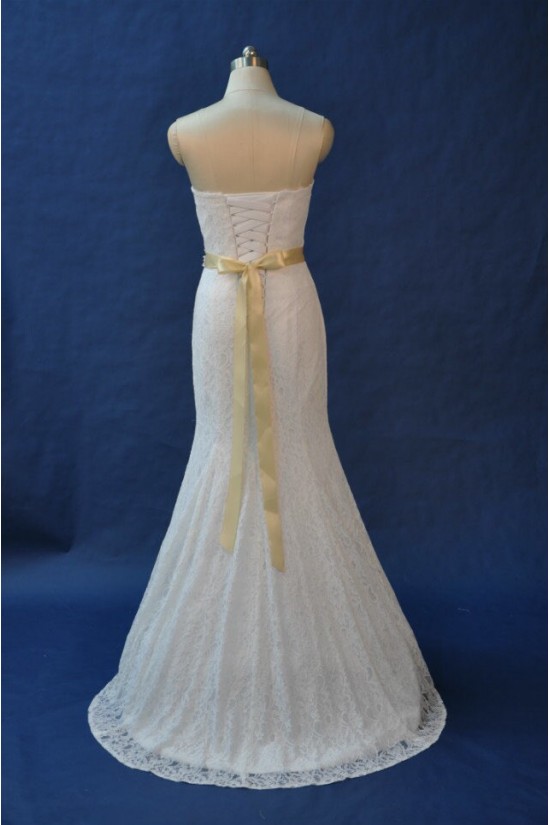 Trumpet/Mermaid Sweetheart Lace Bridal Wedding Dresses WD010833