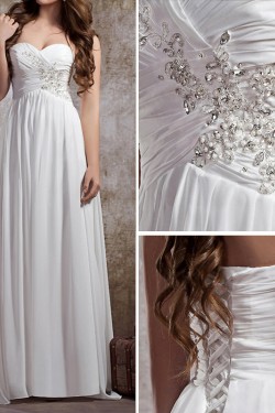 A-line Sweetheart Chiffon Bridal Wedding Dresses WD010842