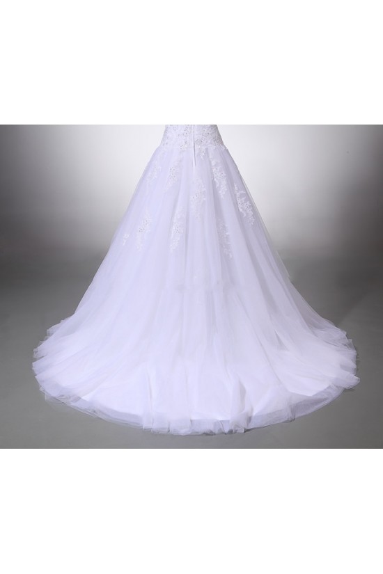 A-line Lace Bridal Wedding Dresses WD010845