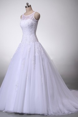 A-line Lace Bridal Wedding Dresses WD010845