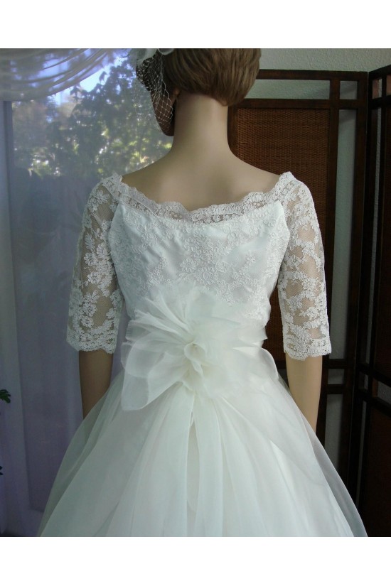 Ball Gown Half Sleeves Lace Appliques Bridal Wedding Dresses WD010849 Ball Gown Half Sleeves Lace Appliques Bridal Wedding Dresses WD010849