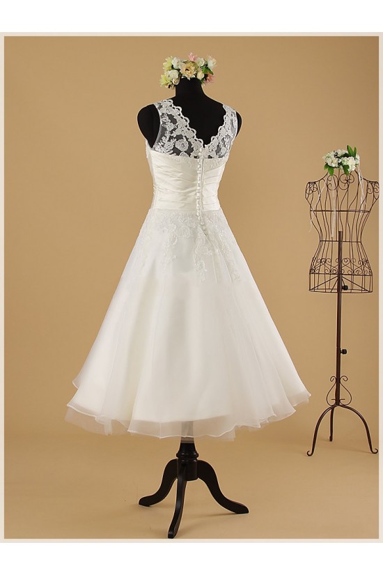 A-line Short Lace Bridal Wedding Dresses WD010851