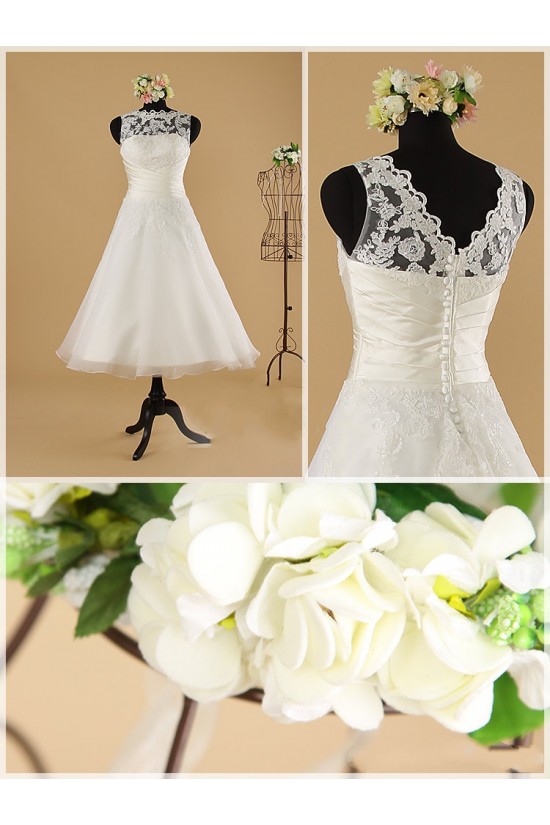 A-line Short Lace Bridal Wedding Dresses WD010851