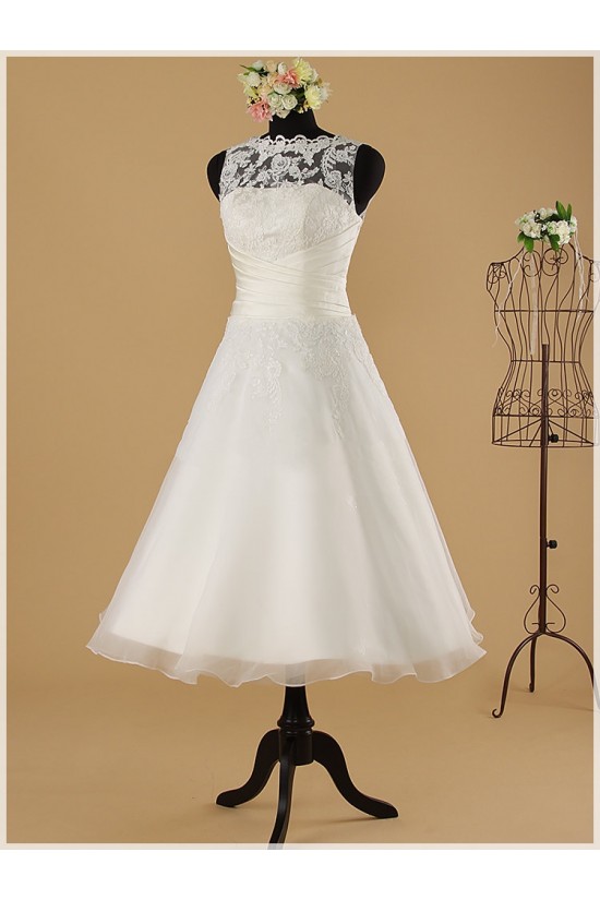 A-line Short Lace Bridal Wedding Dresses WD010851