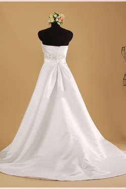 A-line Sweetheart Beaded Bridal Wedding Dresses WD010853