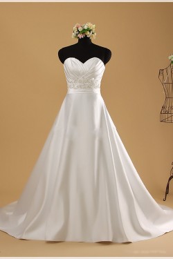A-line Sweetheart Beaded Bridal Wedding Dresses WD010853