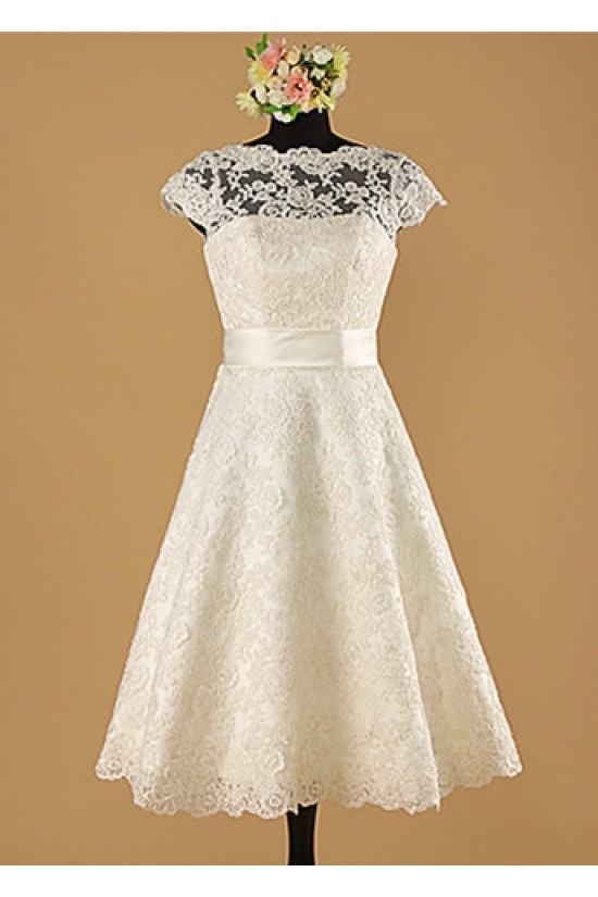 A-line Short Lace Bridal Wedding Dresses WD010854