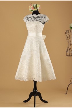 A-line Short Lace Bridal Wedding Dresses WD010854