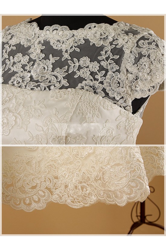 A-line Short Lace Bridal Wedding Dresses WD010854