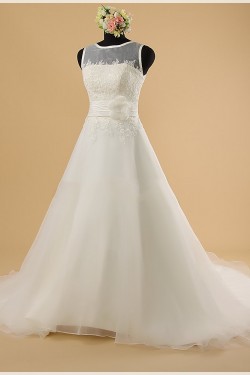 A-line Lace Bridal Wedding Dresses WD010855