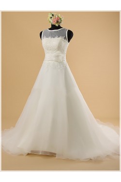 A-line Lace Bridal Wedding Dresses WD010855